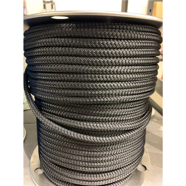 3/8" double braid poly Black (PARTIAL SPOOL)
