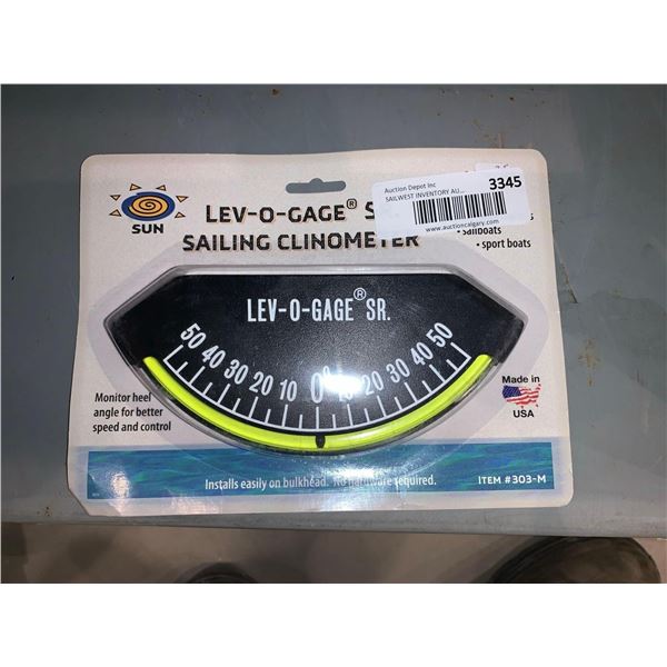 Lev-o-gage sailing clinometer