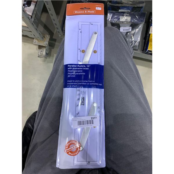 Weems & Plath Parallel Rulers 15" with protractor scale