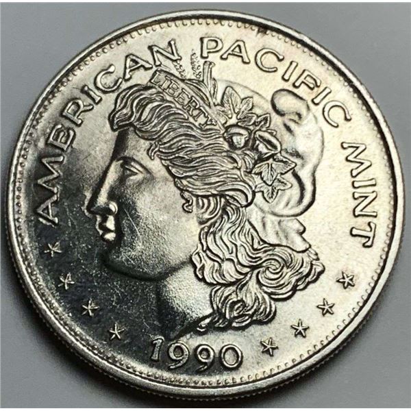1990 Morgan Design 1 ozt .999 Silver Trade Unit