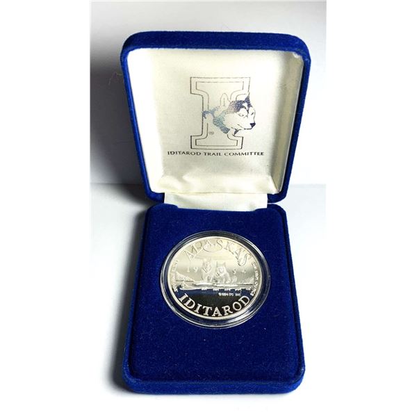 Rare Vintage Alaska Mint 1994 Iditarod Sled Dog Race Proof 1 ozt .999 Silver