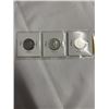 Image 2 : 3 CANADIAN LOW MINTAGE SILVER 25 CENT 1937, 1938,  1939 .800 SILVER