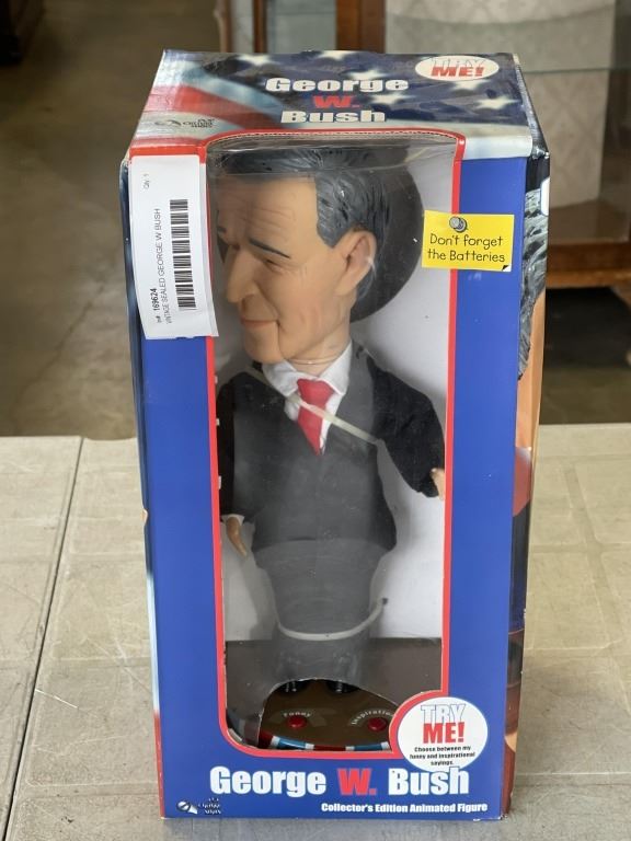 George W. Bush Animation VINTAGE SEALED GEORGE W BUSH ANIMATED FIGURE