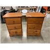 Image 1 : PAIR OF 3 DRAWER NIGHTSTANDS