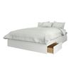 Image 1 : NEXERA 375403 CONTEMPORARY STORAGE BED - DOUBLE -  WHITE, RETAIL $483