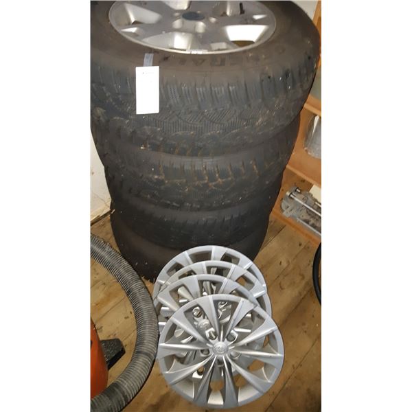 Set of 4 Snow Tires & Wheel Covers Cat C