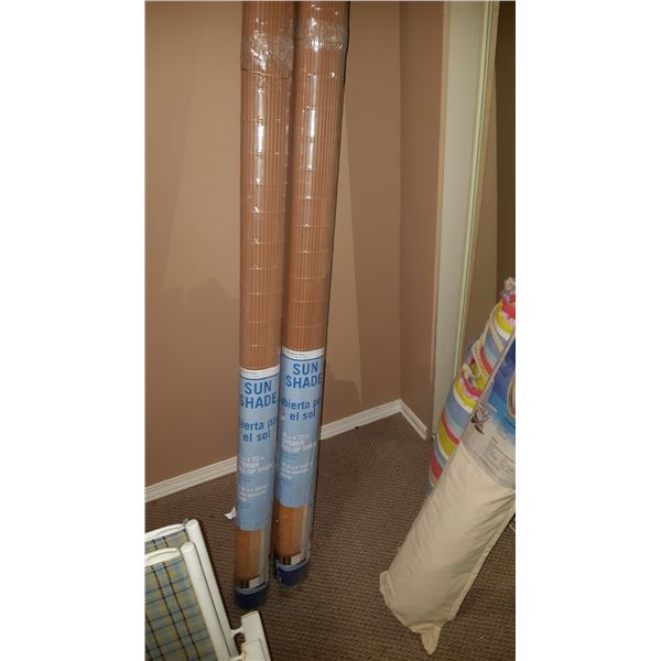 2 New Exterior Roll up Shades Cat B