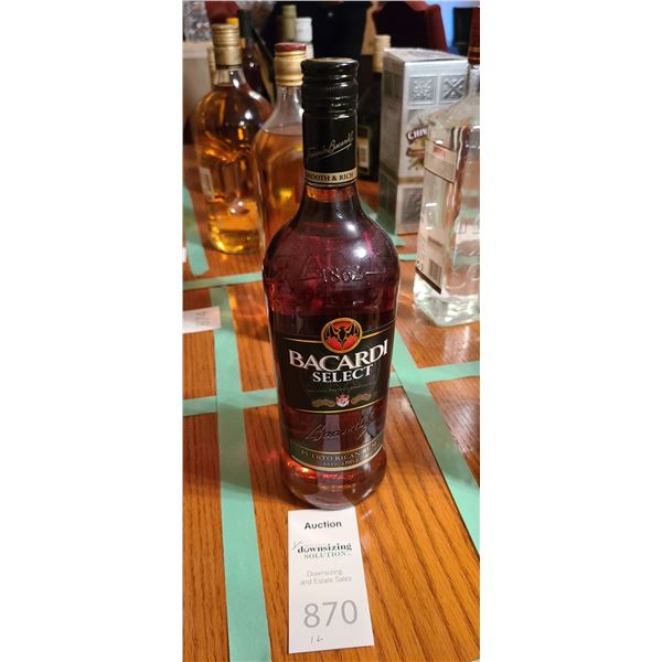 New Barcardi Select Rum