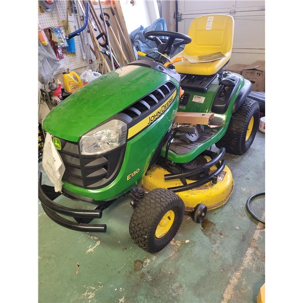 2019 John Deere E130 42" 22HP Ride-on Gas Lawnmower -Cat A