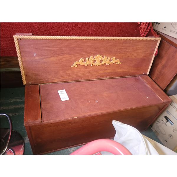 Wood Bench with Storage - Cat A