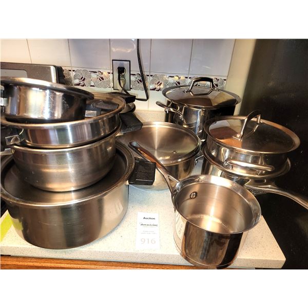 2 Sets Stainless Steel Pots and Pans - Cat A