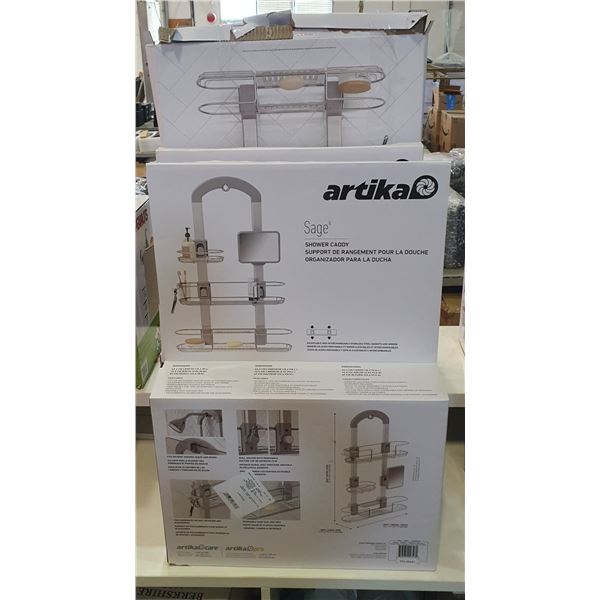 Group of 3 Artika Sage Shower Caddy