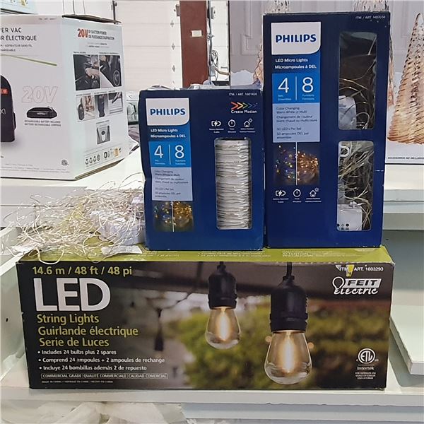 Microlights Light Strings Large group of LED micro lights & strings lights