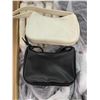 Image 2 : Box full of assorted small nylon black & beige shoulder purses (approx 50 pcs)