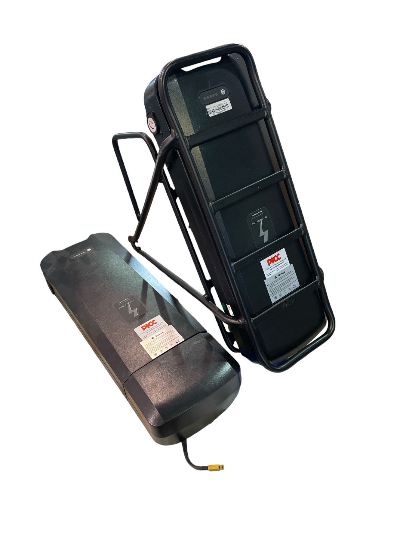 Group of 2 PICC Electric Bicycle Batteries w/ 1 rear rack battery