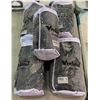Image 2 : Vivaland - Group of 5 Faux Fur home decor luxury blankets (Dark Grey)