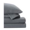 Image 1 : Softan - Group of 5 twin plush sheet sets (Dark Grey)