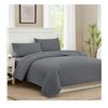 Image 2 : Softan - group of 5 King Flannel sheet sets (Dark grey)