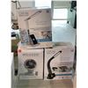 Image 1 : Group of 2 various colour Ottlite LED lamps w/wireless charger & Woozoo globe fan (store return(s))