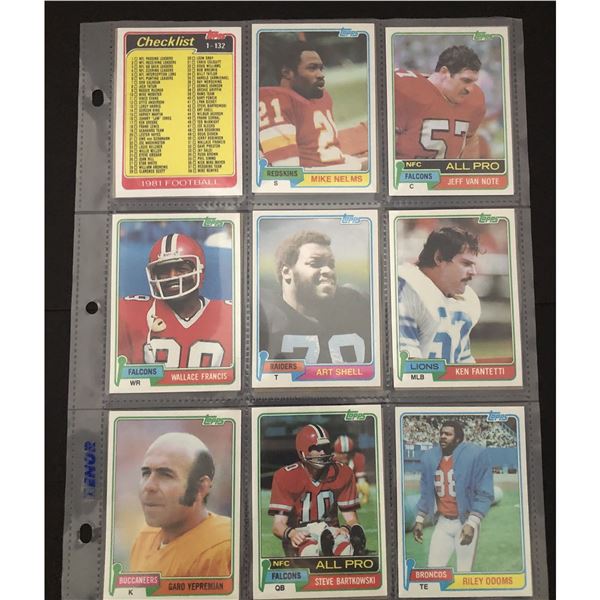 1981 TOPPS NFL Collection 36 Cards
