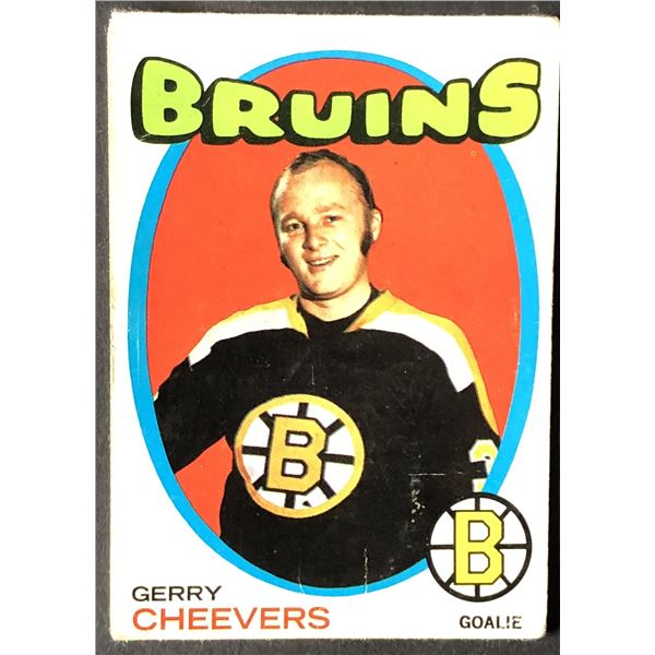 1971-72 O-PEE-CHEE Gerry Cheevers (HOF)