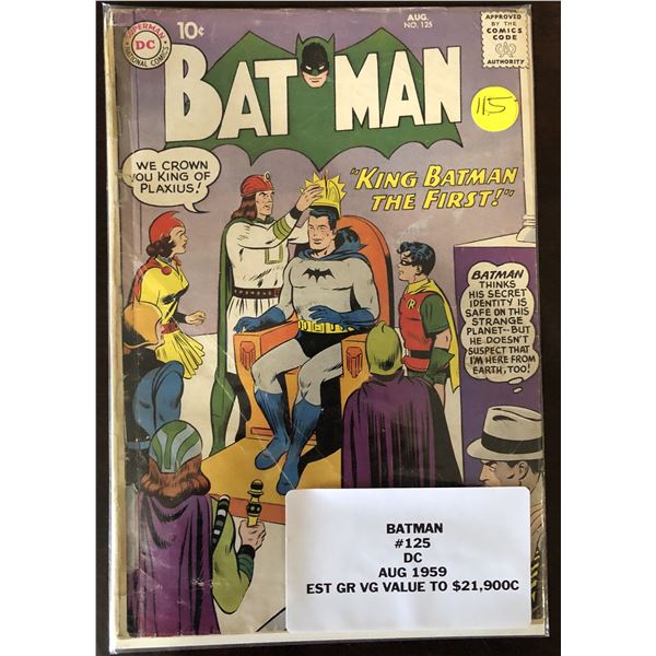 Batman #125 August 1959