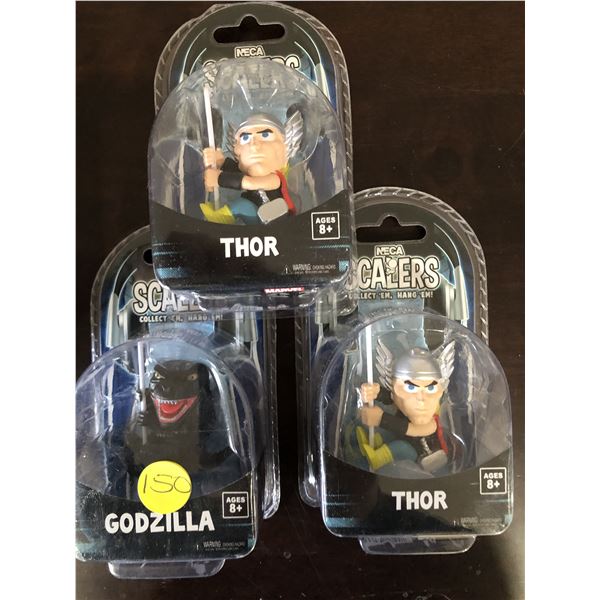 3 Neca Scalers Thor Godzilla