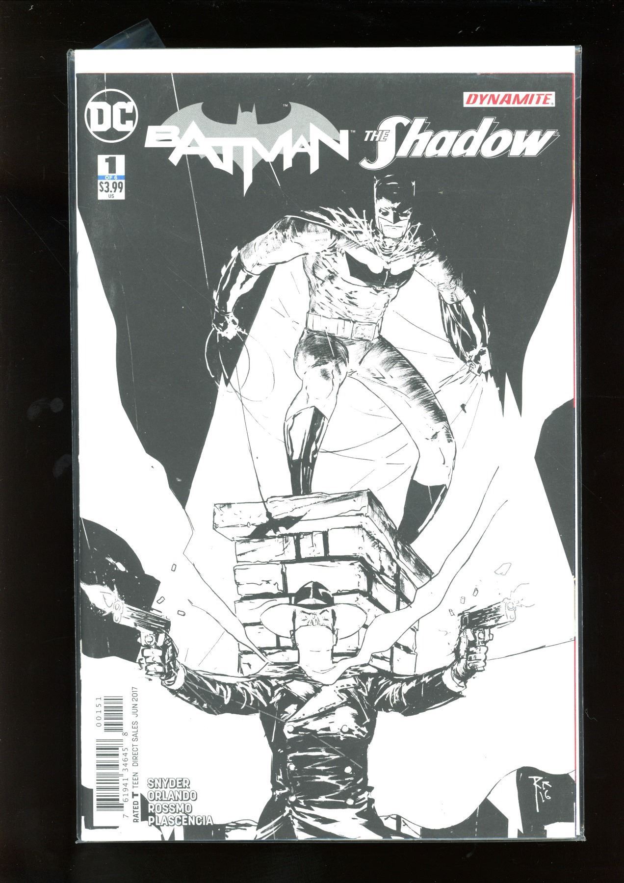 DC Batman The Shadow #1 Black & White Variant