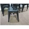 Image 2 : Qty 10 Home Furni Black Stackable Stools 12"x12"x18"H