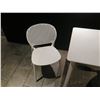 Image 2 : Alana Table from Inspiration Furniture 28"x28"x29"H w/ 2 White Chairs 17"x18"x31"H