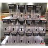 Image 1 : Qty 16 Clear Beverage Dispensers 14"x5.5"x10"H