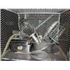Image 2 : Enclosed Screened Rolling Cart with Hobart Attachments and 3 French Fry Cutter  69"H x 33" W x 28"D