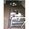 Image 2 : Lot of:   Big Round Rolling Pan with 1 wheel missing 32"H x 30"Diameter of Bowl and 1 Rolling Cart w