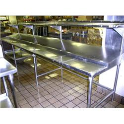 Stainless Steel Table 55"H x 181"W x 36"D  Work Surface height is 34"