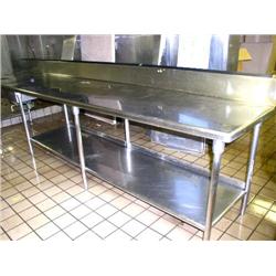 Stainless Steel Table 44"H x 155"W x 30" D  Work Surface Height is 36" (Has Sink Opening which has b