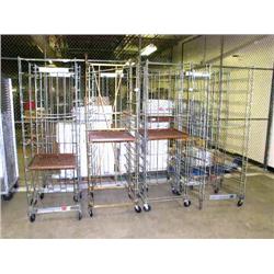Lot of 8 Rollaround Racks 74"H x 23"W x 24"D