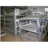 Image 5 : Lot of 10 aluminum risers, 12"H x 48"W x 48"D and 13 rolling racks appox 68" tall, 27" width, length