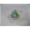 Image 1 : Peridot and Diamond Lady's Ring 10 K yellow gold- peridot is trillion, faceted approx. 1.50 carats; 