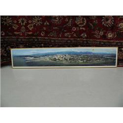 Framed panoramic view/picture of Anchorage, Alaska- approx. 68" x 13" (2)