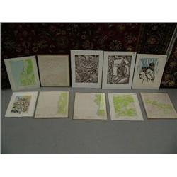 Lot of 10 shrink wrapped prints: 5 United States Department of the Interior Geological Survey maps o