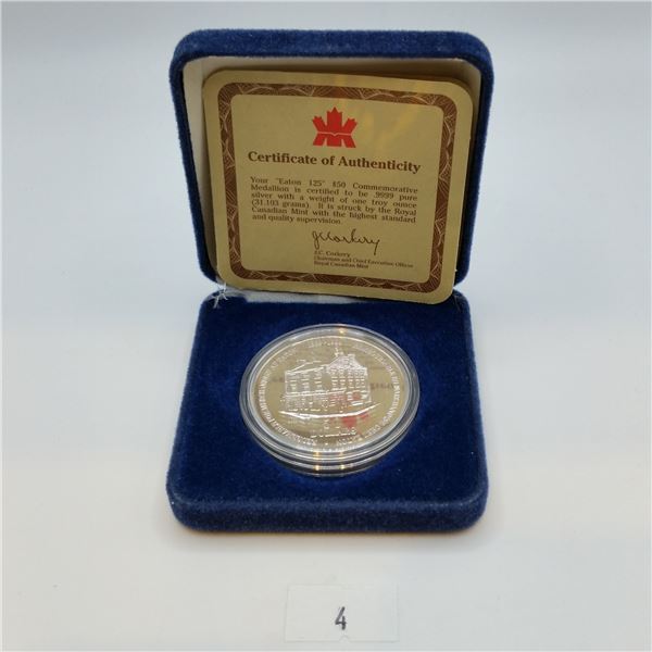RCM Eaton 125 $50 Silver Coin