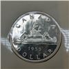 Image 6 : 1955 Canadian Proof Like / PL Coin Set in Original Cardboard Coin Set 43.1g 80% Silver