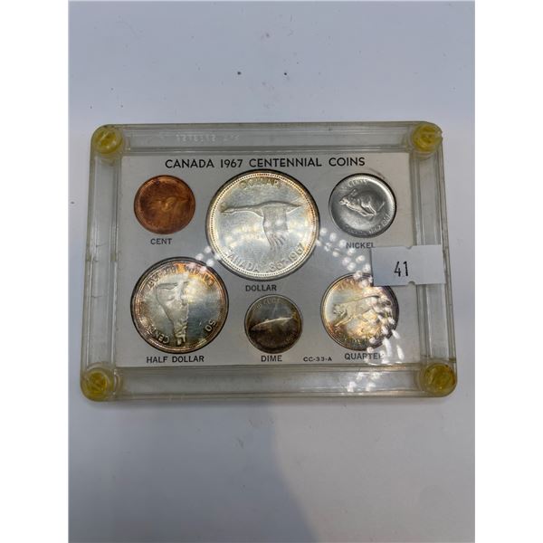 1967 Canadian Centennial Coin Set 43.1g 80% Silver