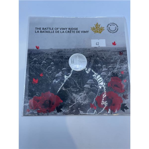 2017 The Battle of Vimy Ridge $3 Coin 7.96g .9999 Pure Silver