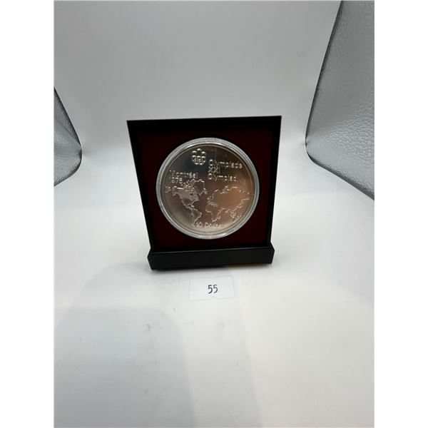 1976 Montreal Olympic Ten Dollar Sterling Silver Coin 48g