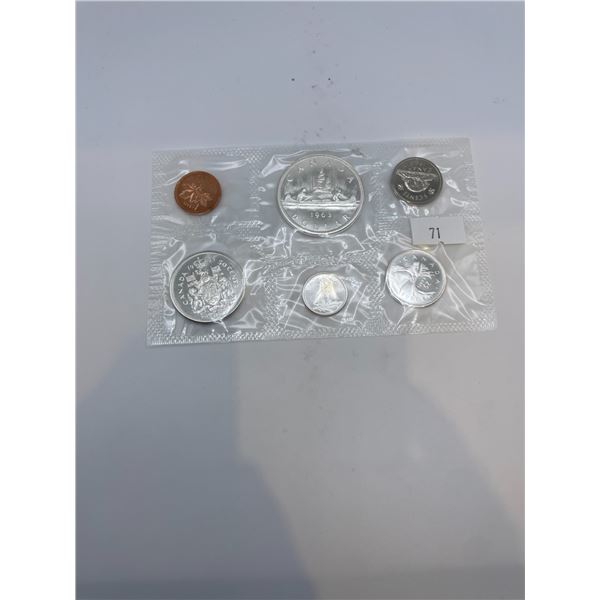 1963 Canadian Proof Set 43.1g 80% Silver