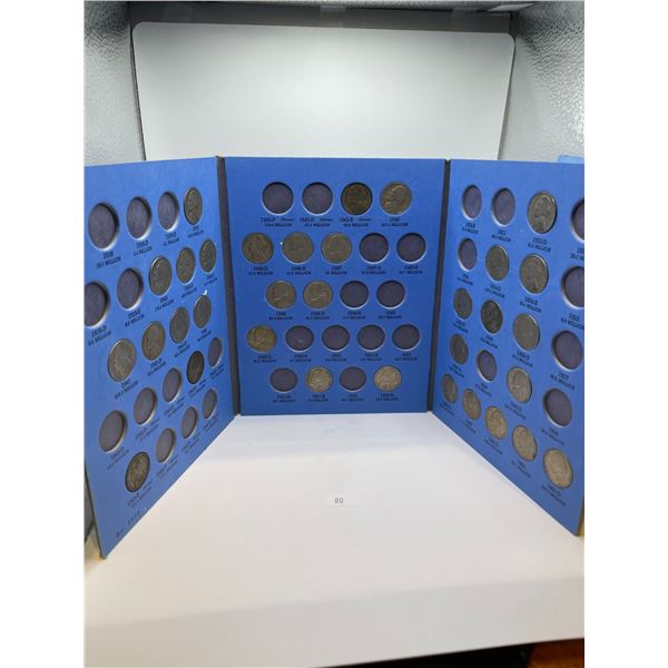 Partially Filled Jefferson Nickel Collection Book 1938-1961