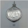 Image 1 : 1976 Montreal Olympic $5 Coin 24.3g  .78 toz .925 Silver Converted into Pendant