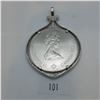 Image 2 : 1976 Montreal Olympic $5 Coin 24.3g  .78 toz .925 Silver Converted into Pendant