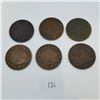 Image 1 : 6 George V Large Cents 1911-1919